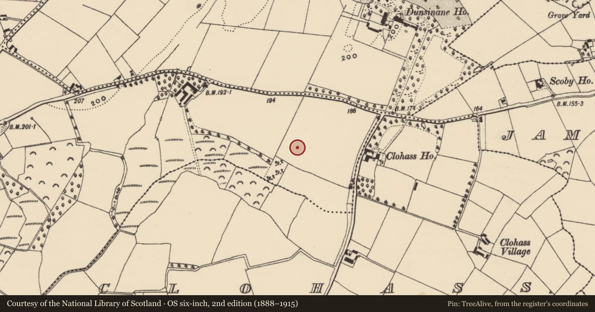 Ordnance Survey six-inch map, 2nd edition (1888–1915) covering the location of House - 18th/19th century, Templescoby, County Wexford, with a pin at the register's coordinates