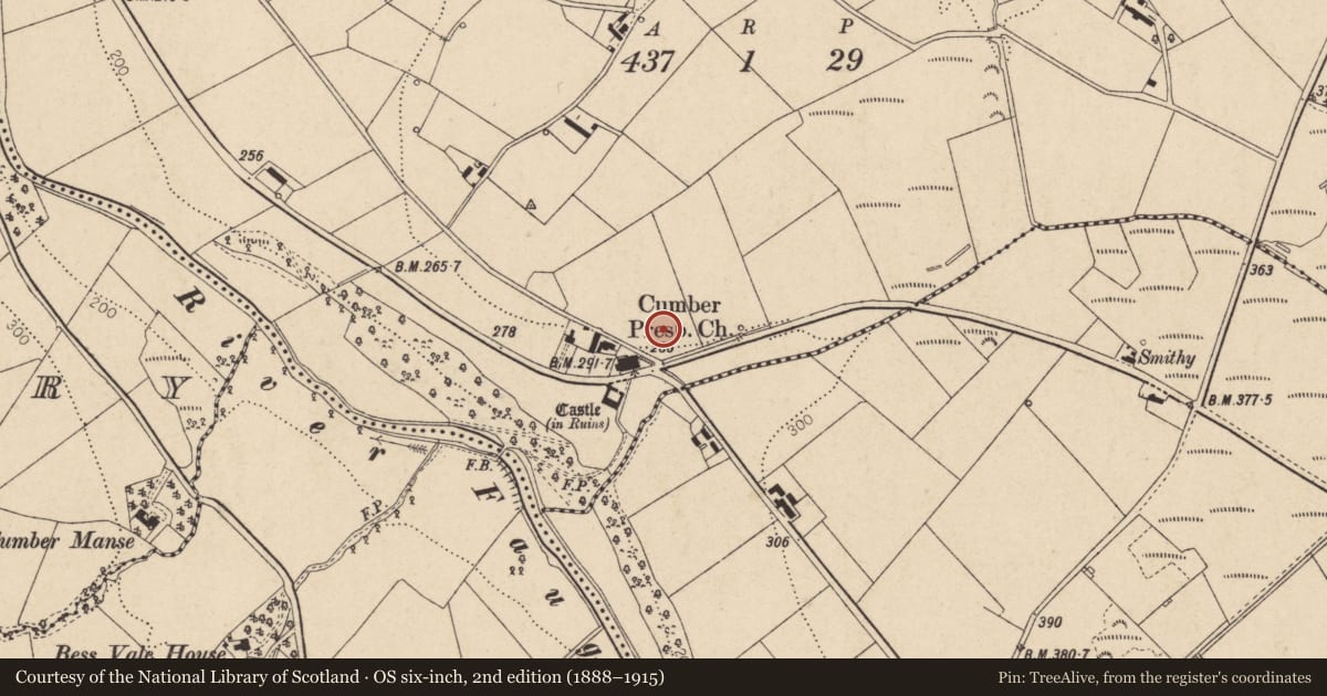 Ordnance Survey six-inch map, 2nd edition (1888–1915) covering the location of Cumber Primary School, Derry City and Strabane, with a pin at the register's coordinates