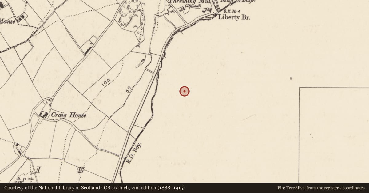 Ordnance Survey six-inch map, 2nd edition (1888–1915) covering the location of 268 Culmore Road, Derry City and Strabane, with a pin at the register's coordinates