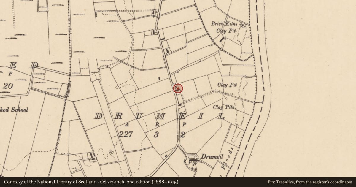 Ordnance Survey six-inch map, 2nd edition (1888–1915) covering the location of 29 Clagan Road, Causeway Coast and Glens, with a pin at the register's coordinates