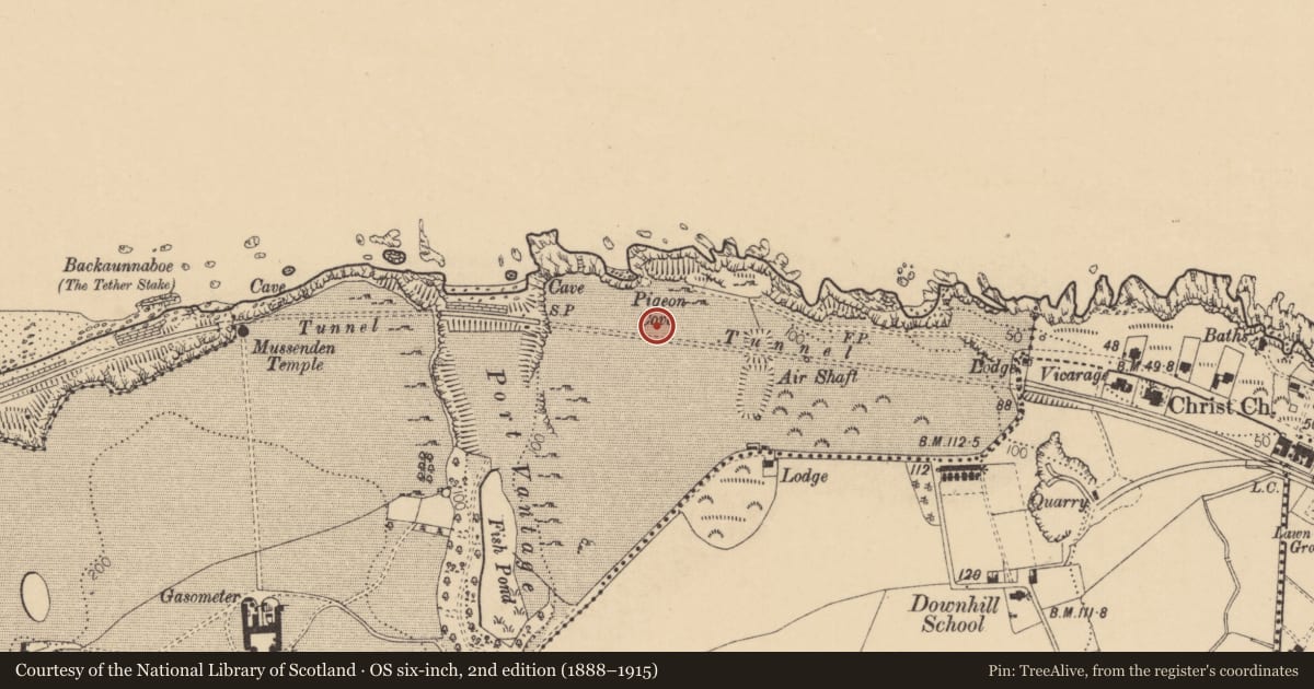 Ordnance Survey six-inch map, 2nd edition (1888–1915) covering the location of East Tunnel, Tunnel Brae, Castlerock, Co Londonderry, BT51, Causeway Coast and Glens, with a pin at the register's coordinates