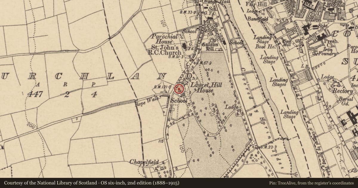 Ordnance Survey six-inch map, 2nd edition (1888–1915) covering the location of The Granary, Causeway Coast and Glens, with a pin at the register's coordinates
