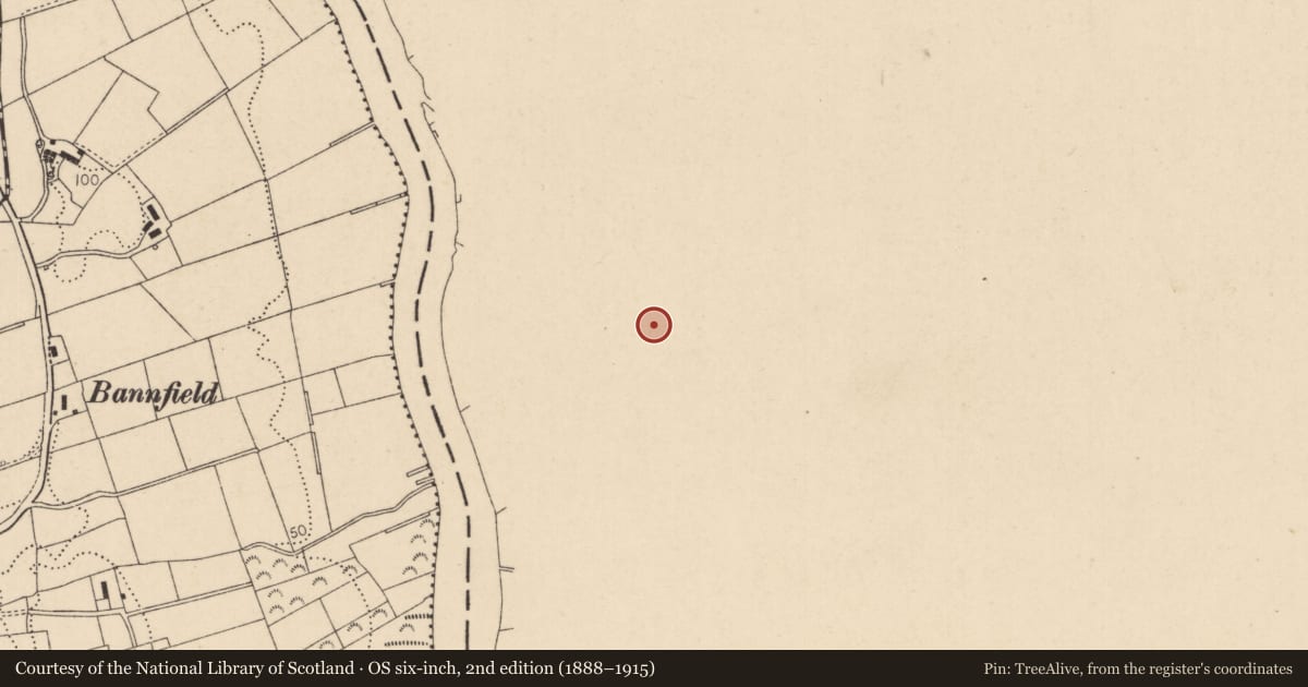 Ordnance Survey six-inch map, 2nd edition (1888–1915) covering the location of Culmore House, Causeway Coast and Glens, with a pin at the register's coordinates