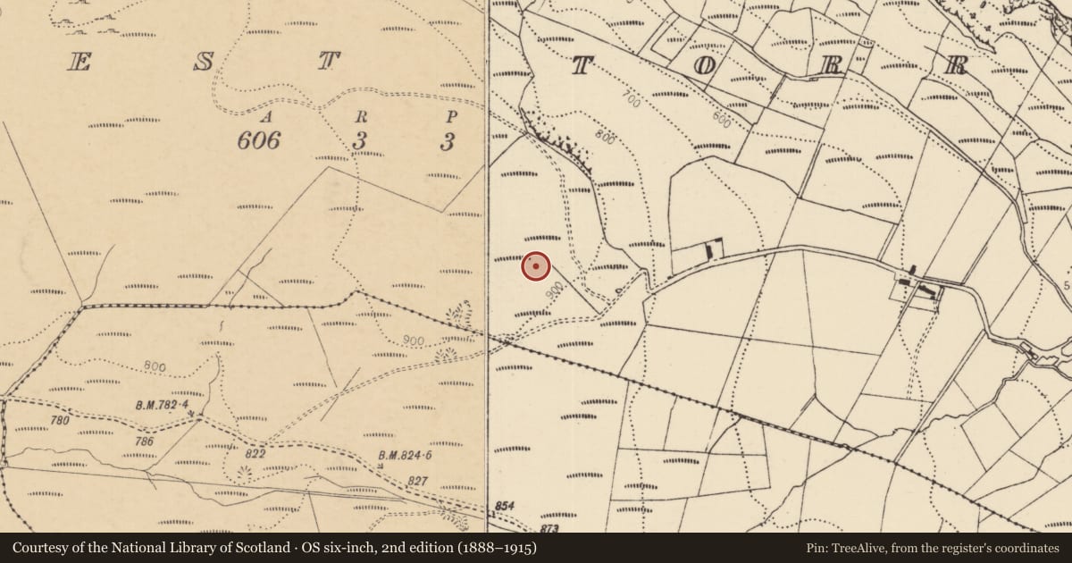 Ordnance Survey six-inch map, 2nd edition (1888–1915) covering the location of Former Radar Station, West Torr, Causeway Coast and Glens, with a pin at the register's coordinates