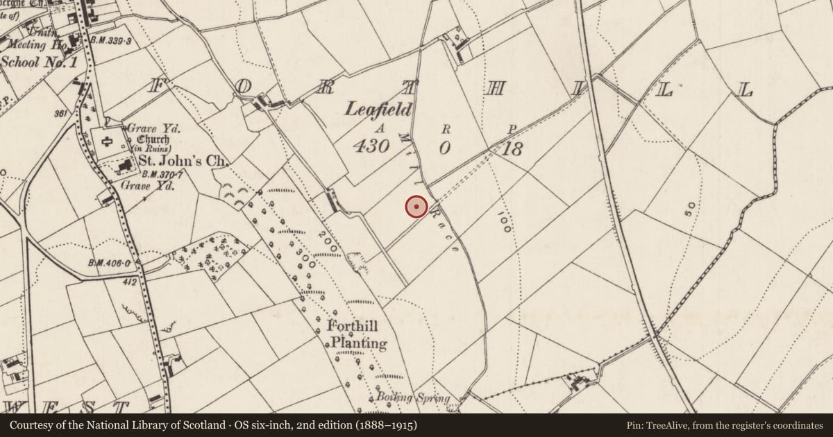Ordnance Survey six-inch map, 2nd edition (1888–1915) covering the location of Concrete kiln at former Ballycarry Lime Works, Forthill, Mid and East Antrim, with a pin at the register's coordinates