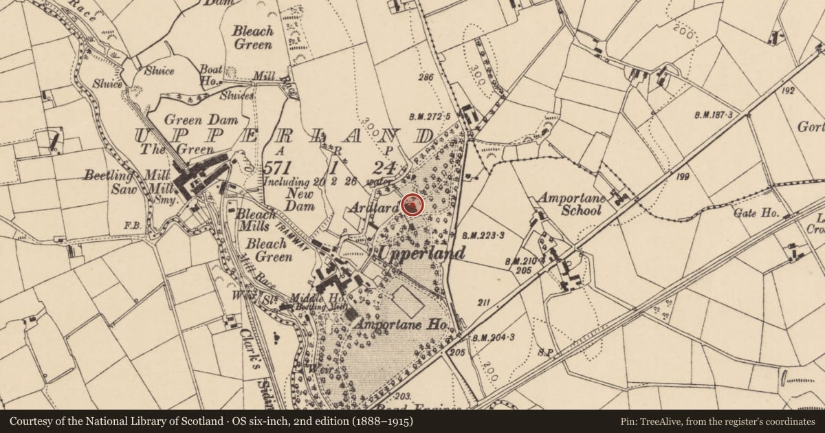 Ordnance Survey six-inch map, 2nd edition (1888–1915) covering the location of ARDTARA, Mid Ulster, with a pin at the register's coordinates