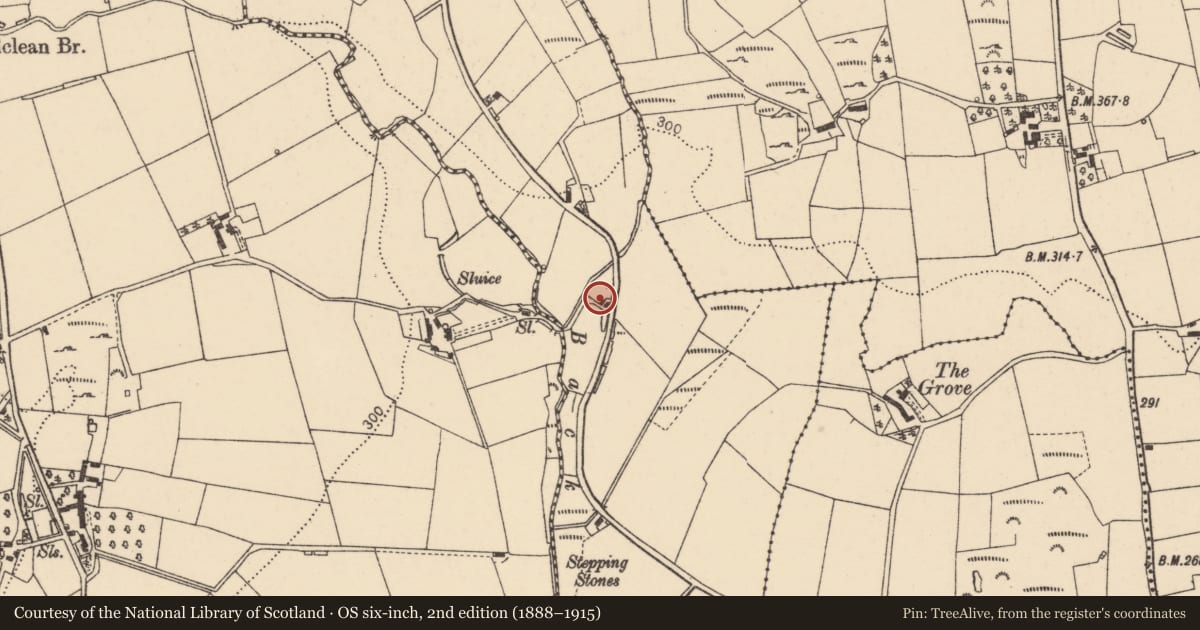 Ordnance Survey six-inch map, 2nd edition (1888–1915) covering the location of 58 Kilclean Road, Derry City and Strabane, with a pin at the register's coordinates