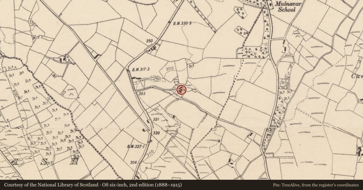 Ordnance Survey six-inch map, 2nd edition (1888–1915) covering the location of 126 Drumlegagh Church Road, Bomackatall Upper, Fermanagh and Omagh, with a pin at the register's coordinates