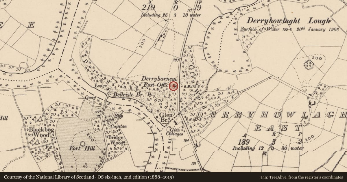 Ordnance Survey six-inch map, 2nd edition (1888–1915) covering the location of Telephone Kiosk, with a pin at the register's coordinates