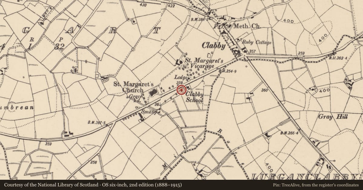 Ordnance Survey six-inch map, 2nd edition (1888–1915) covering the location of REFORMATORY, Fermanagh and Omagh, with a pin at the register's coordinates