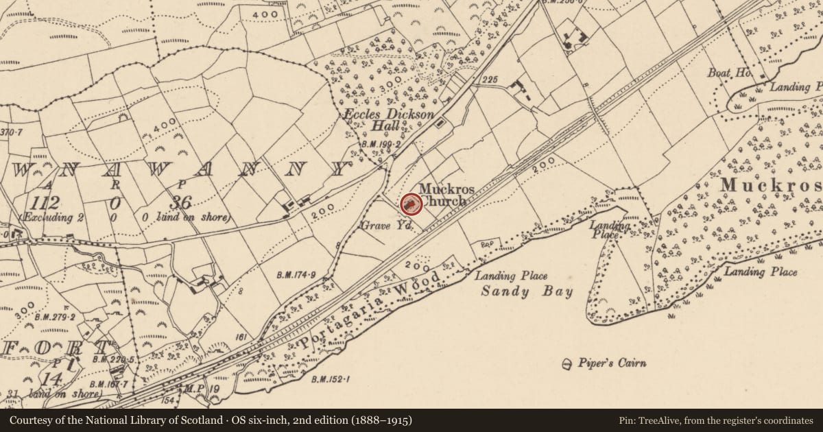 Ordnance Survey six-inch map, 2nd edition (1888–1915) covering the location of St. John'S C OF I CHURCH, Fermanagh and Omagh, with a pin at the register's coordinates