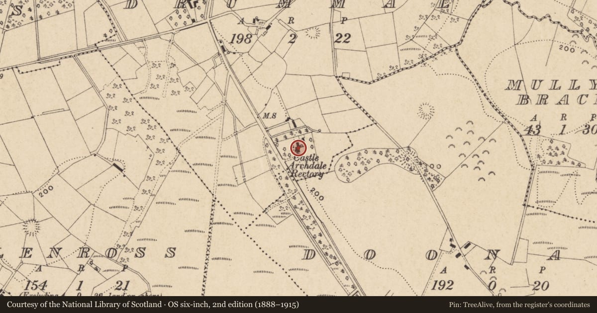 Ordnance Survey six-inch map, 2nd edition (1888–1915) covering the location of Telephone Kiosk, with a pin at the register's coordinates