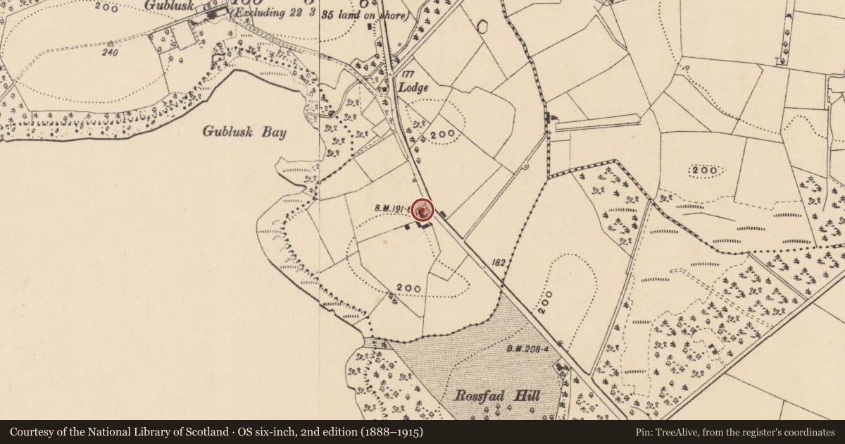Ordnance Survey six-inch map, 2nd edition (1888–1915) covering the location of HOUSE, Fermanagh and Omagh, with a pin at the register's coordinates