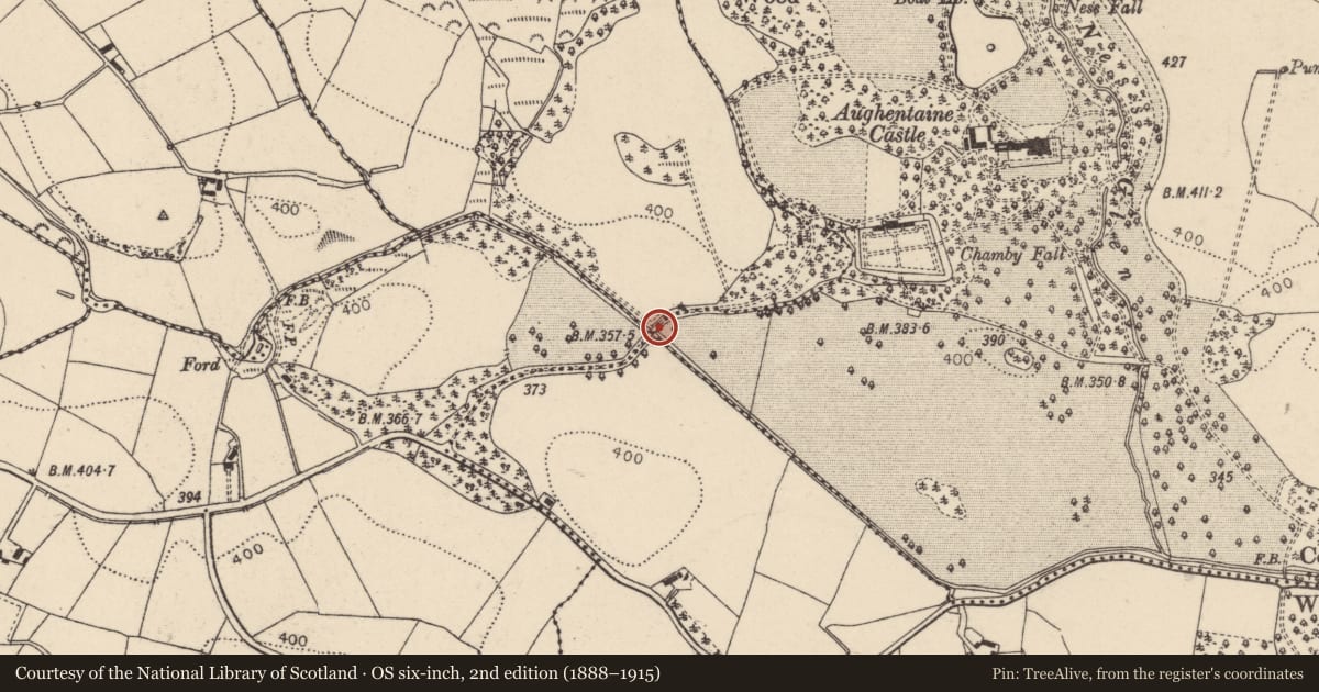 Ordnance Survey six-inch map, 2nd edition (1888–1915) covering the location of BRIDGE 1, Mid Ulster, with a pin at the register's coordinates