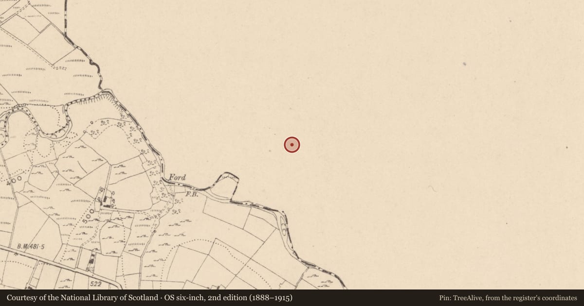 Ordnance Survey six-inch map, 2nd edition (1888–1915) covering the location of Farm Buildings, Crockrawer, Mid Ulster, with a pin at the register's coordinates