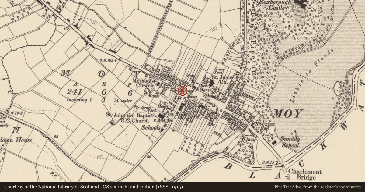Ordnance Survey six-inch map, 2nd edition (1888–1915) covering the location of 29 The Square, Mid Ulster, with a pin at the register's coordinates