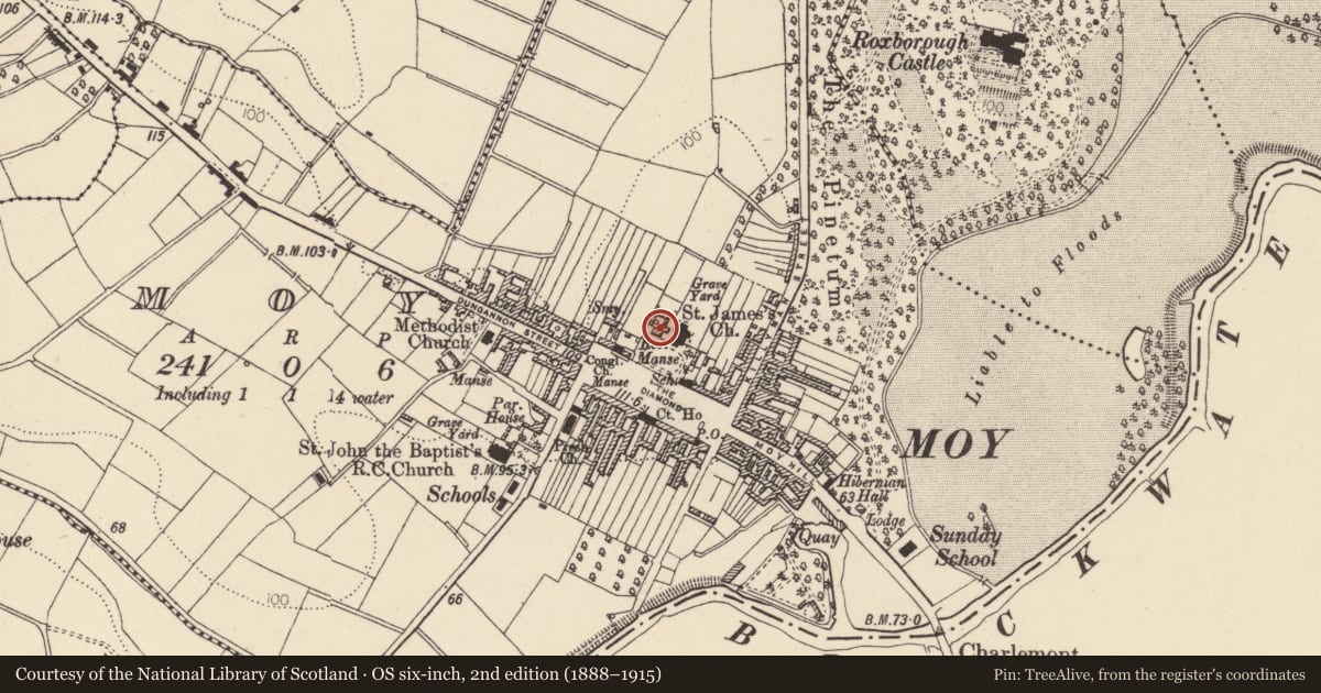 Ordnance Survey six-inch map, 2nd edition (1888–1915) covering the location of The Rectory, Mid Ulster, with a pin at the register's coordinates