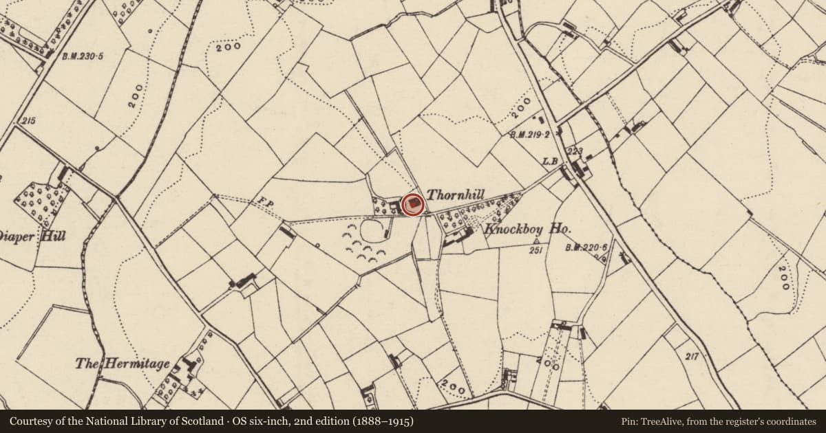 Ordnance Survey six-inch map, 2nd edition (1888–1915) covering the location of Annaghnoon Weaving Factory, ANNAGHANOON, Craigavon, with a pin at the register's coordinates