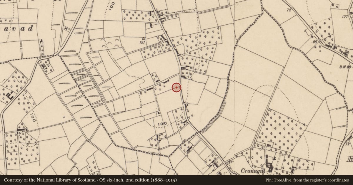 Ordnance Survey six-inch map, 2nd edition (1888–1915) covering the location of AOH Hall, 18 Annaghmore Road, Portadown, Co Armagh, BT62 1NA, Armagh City, Banbridge and Craigavon, with a pin at the register's coordinates