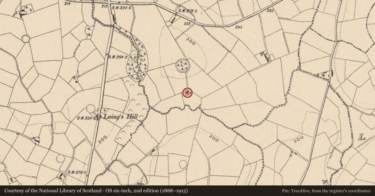 Ordnance Survey six-inch map, 2nd edition (1888–1915) covering the location of Drumconwell Cottage, Armagh City, Banbridge and Craigavon, with a pin at the register's coordinates