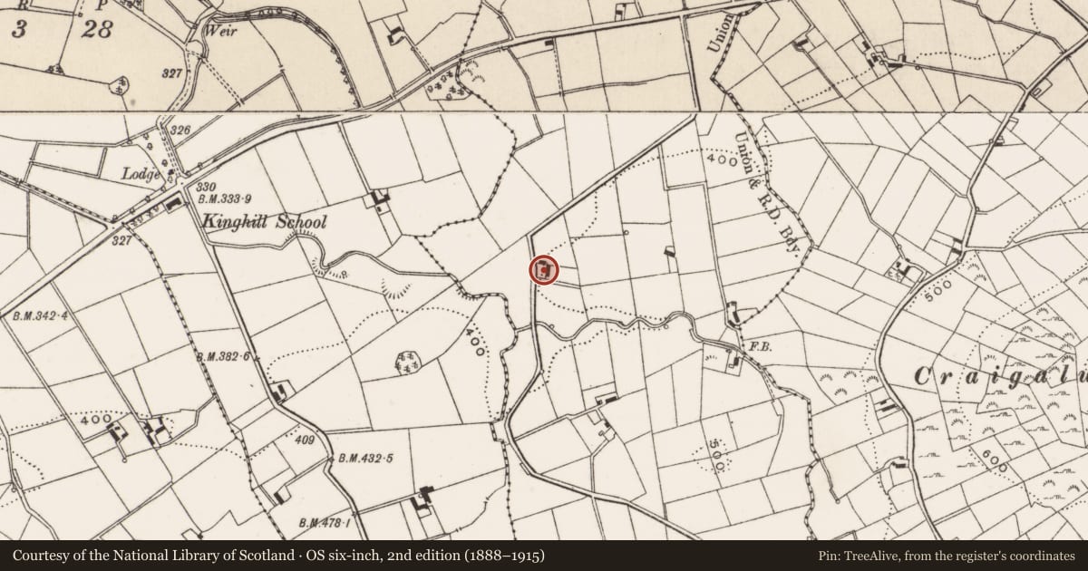 Ordnance Survey six-inch map, 2nd edition (1888–1915) covering the location of 10 Drumboniff Rd, Newry, Mourne and Down, with a pin at the register's coordinates