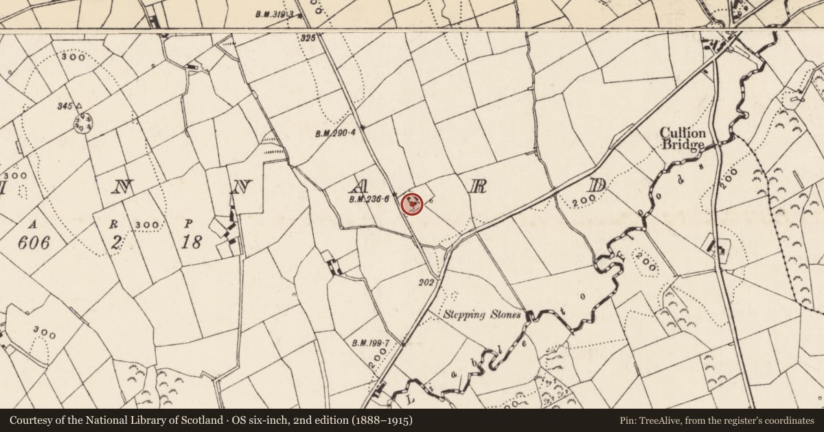 Ordnance Survey six-inch map, 2nd edition (1888–1915) covering the location of House N of 42 Old Newry Road, Finnard, Newry, Mourne and Down, with a pin at the register's coordinates