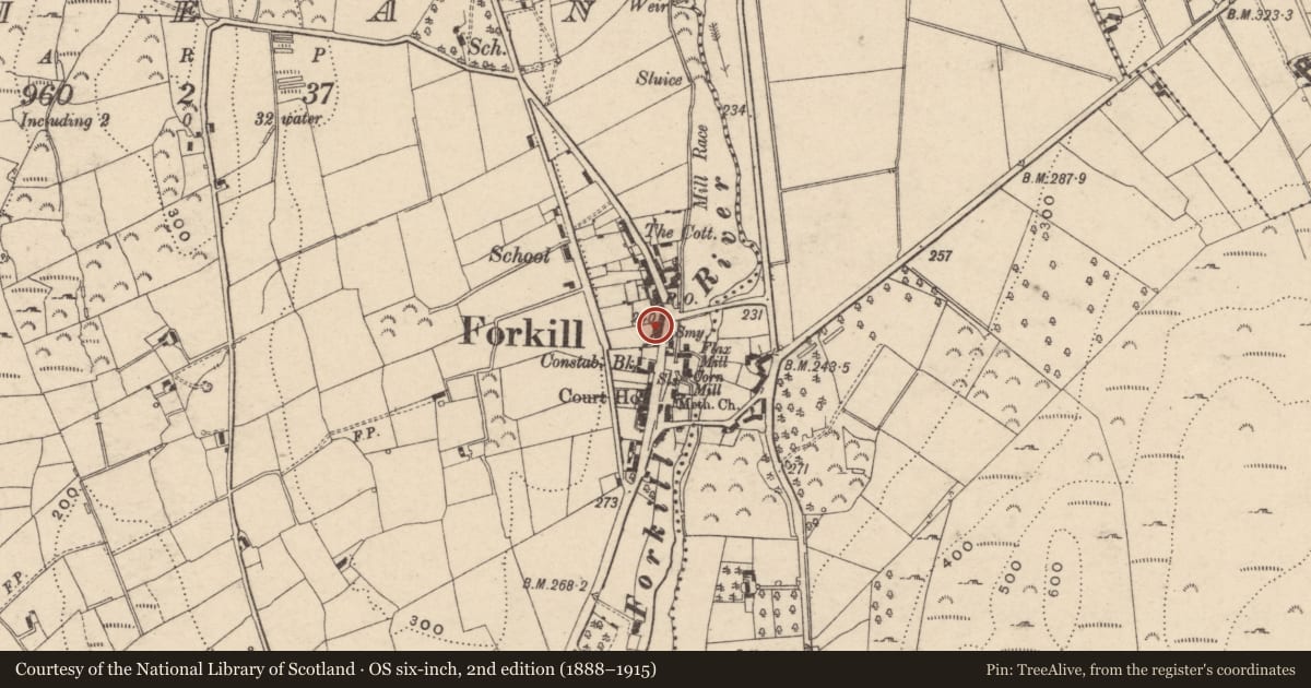 Ordnance Survey six-inch map, 2nd edition (1888–1915) covering the location of Welcome Inn, Shean, Newry, Mourne and Down, with a pin at the register's coordinates