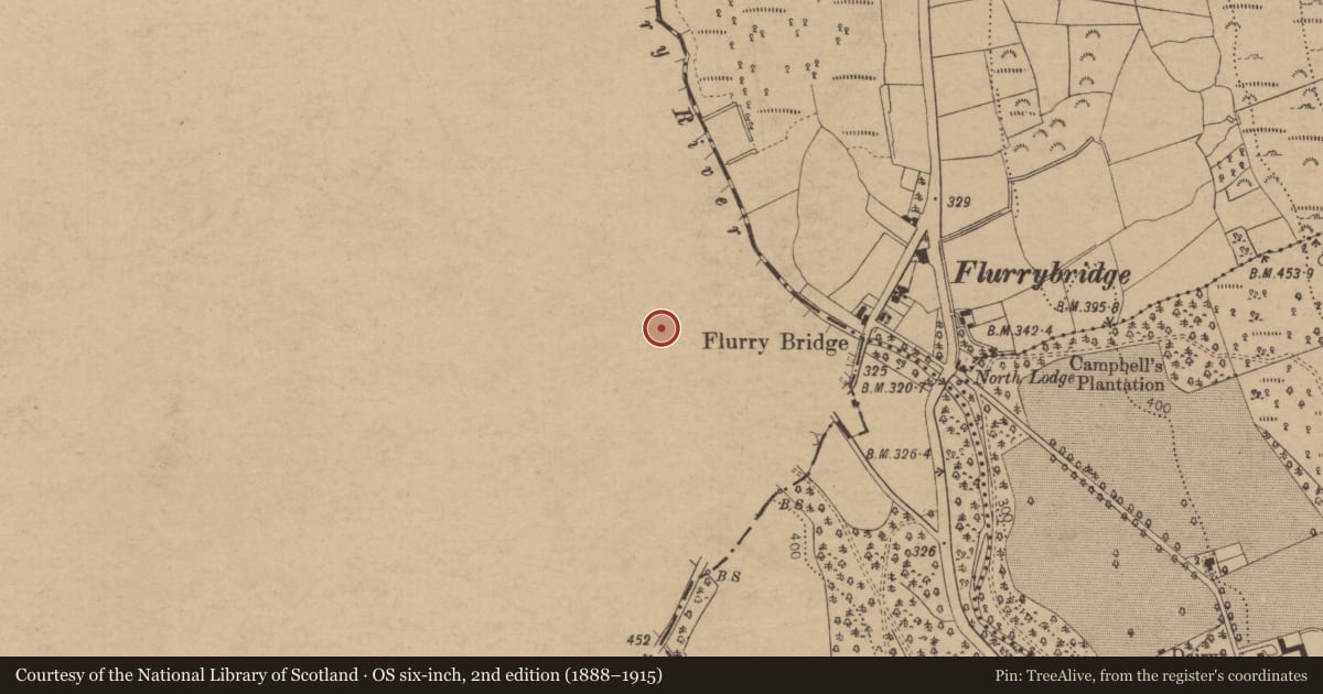 Ordnance Survey six-inch map, 2nd edition (1888–1915) covering the location of Presbyterian Church, Foughill Etra, Newry, Mourne and Down, with a pin at the register's coordinates