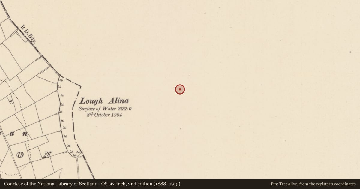 Ordnance Survey six-inch map, 2nd edition (1888–1915) covering the location of Former dwelling adjacent to 62 Corliss Road, Teer, Cullyhanna, Co Armagh BT35 9BB, Newry, Mourne and Down, with a pin at the register's coordinates