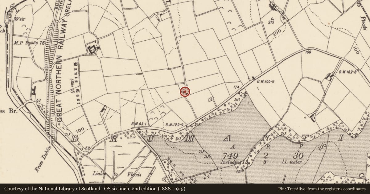 Ordnance Survey six-inch map, 2nd edition (1888–1915) covering the location of Farmhouse adjacent to 14 Drumantine Hill Drumantine Newry Co. Down BT34 1TN, Newry, Mourne and Down, with a pin at the register's coordinates