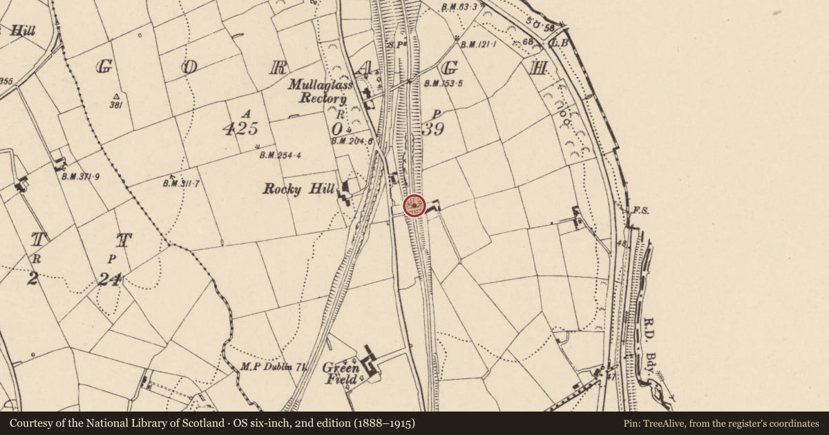 Ordnance Survey six-inch map, 2nd edition (1888–1915) covering the location of Bridge leading to 11 Kilmonaghan Road Goragh Newry Co. Down BT35 6QF, Newry, Mourne and Down, with a pin at the register's coordinates