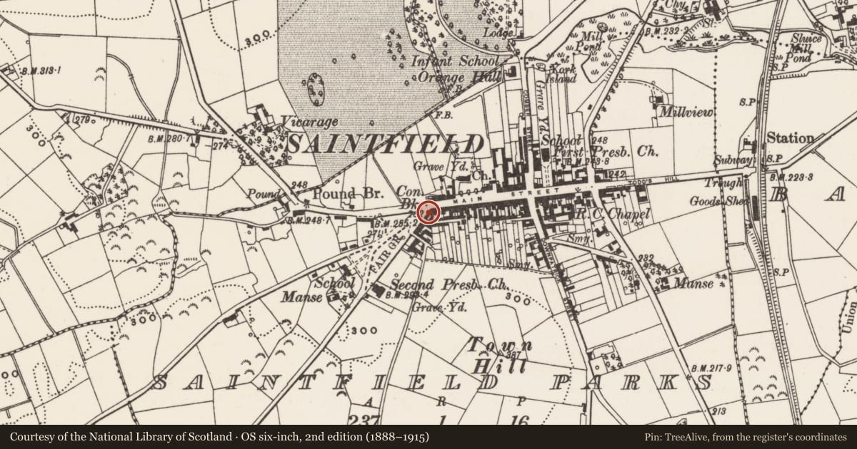 Ordnance Survey six-inch map, 2nd edition (1888–1915) covering the location of 1 FAIRVIEW, Newry, Mourne and Down, with a pin at the register's coordinates
