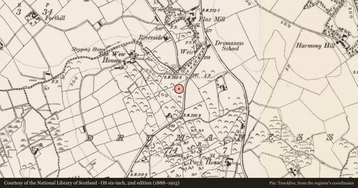 Ordnance Survey six-inch map, 2nd edition (1888–1915) covering the location of R C Church Of Christ The King, Newry, Mourne and Down, with a pin at the register's coordinates