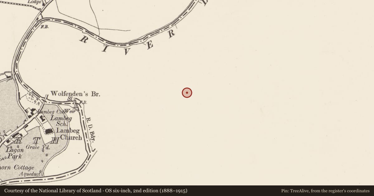 Ordnance Survey six-inch map, 2nd edition (1888–1915) covering the location of Hillview, Lisburn and Castlereagh, with a pin at the register's coordinates