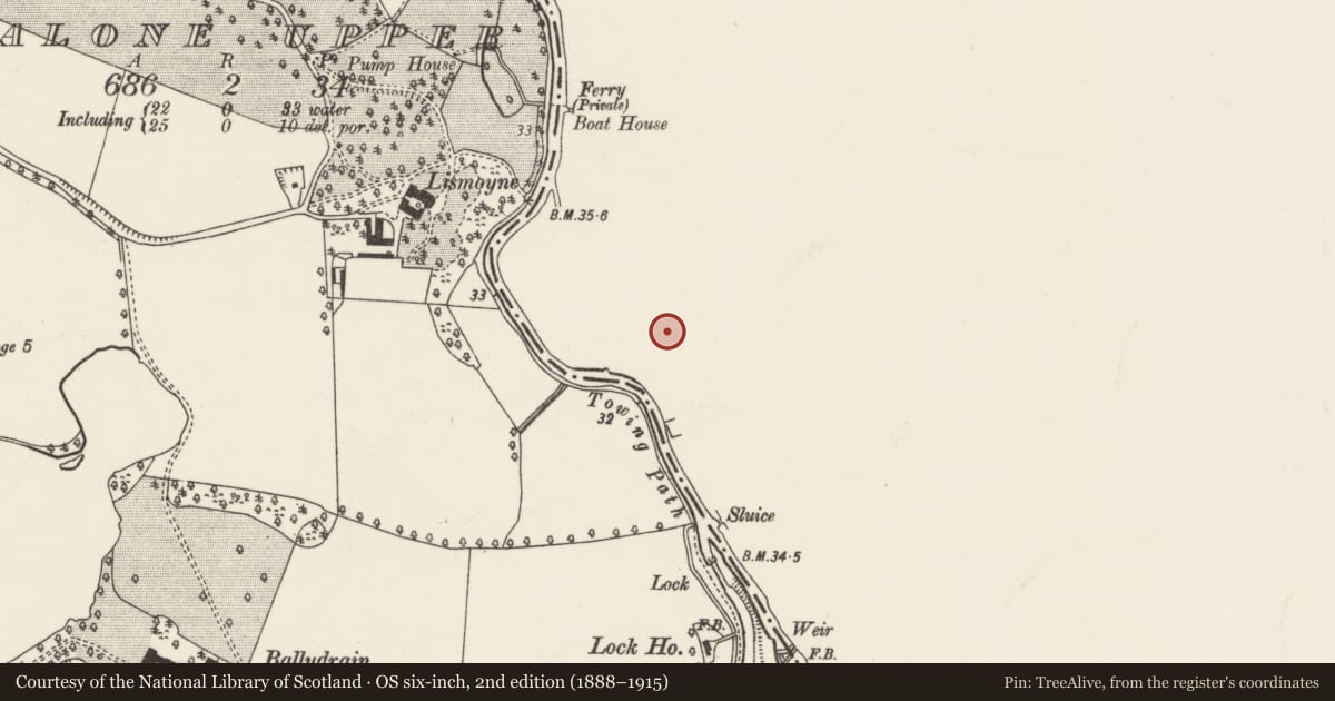 Ordnance Survey six-inch map, 2nd edition (1888–1915) covering the location of Former School, Belfast, with a pin at the register's coordinates