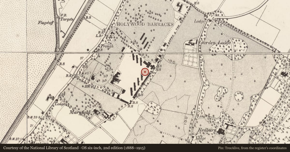 Ordnance Survey six-inch map, 2nd edition (1888–1915) covering the location of Clock Tower, Ards and North Down, with a pin at the register's coordinates