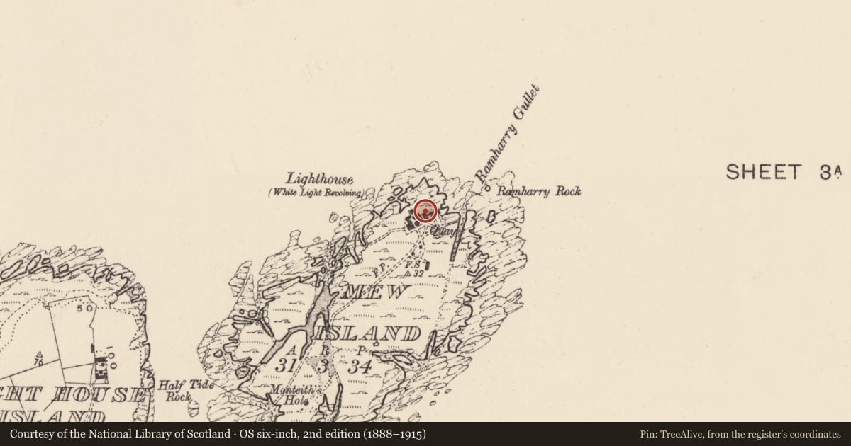 Ordnance Survey six-inch map, 2nd edition (1888–1915) covering the location of Light House, with a pin at the register's coordinates