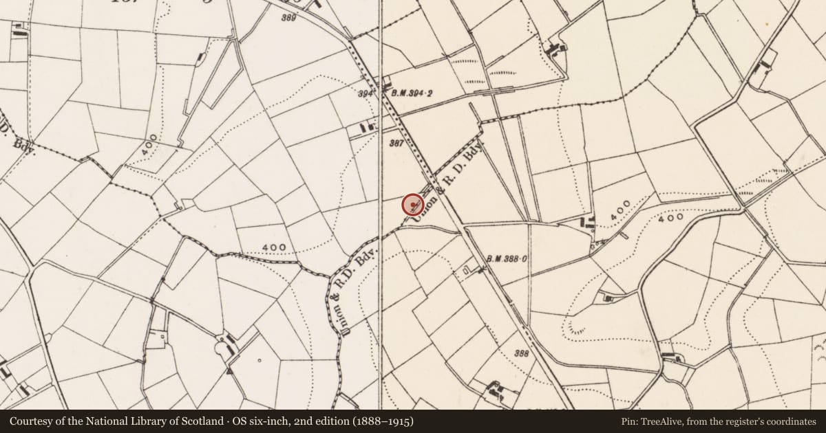 Ordnance Survey six-inch map, 2nd edition (1888–1915) covering the location of Toilet Block Porter's Lounge and Concrete Gazebo, Slatady, Lisburn and Castlereagh, with a pin at the register's coordinates