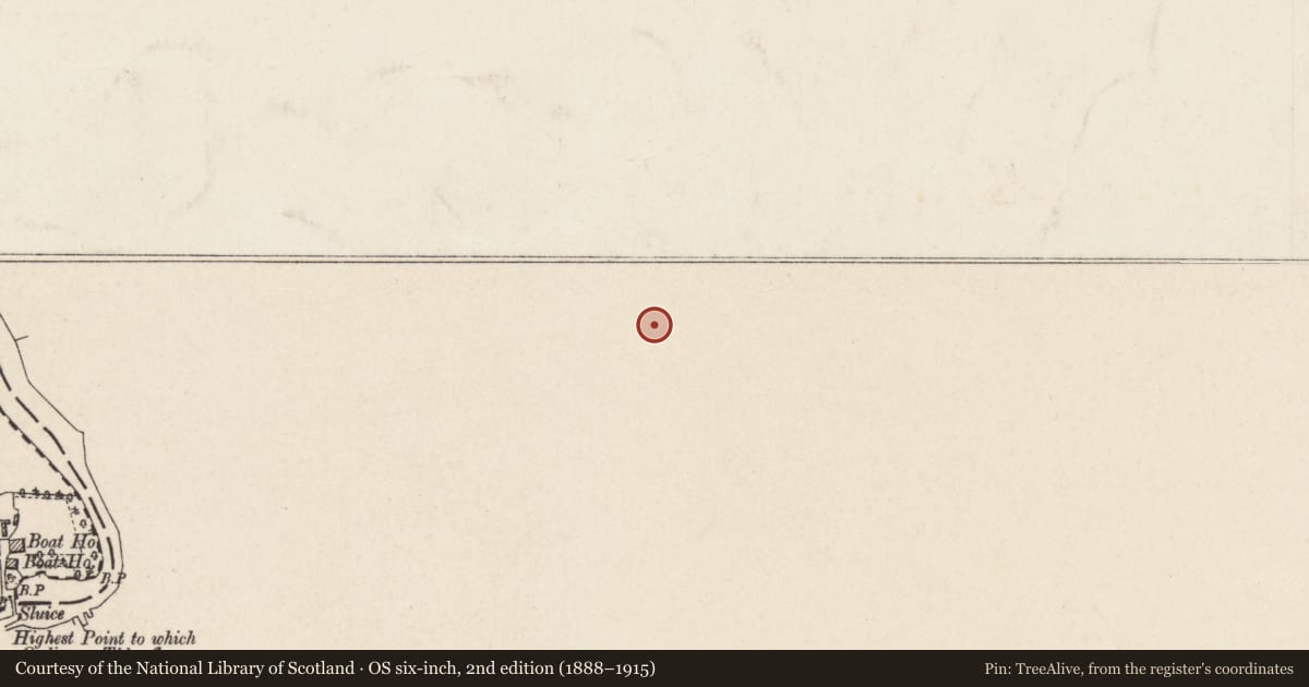 Ordnance Survey six-inch map, 2nd edition (1888–1915) covering the location of Gate Lodge, Belfast, with a pin at the register's coordinates