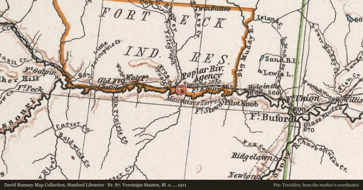 Nr. 87. Vereinigte Staaten, Bl. 2. ... von H. Habenicht, 1911, covering the location of Coal, Oil, and Natural Gas, with a pin at the marker's coordinates